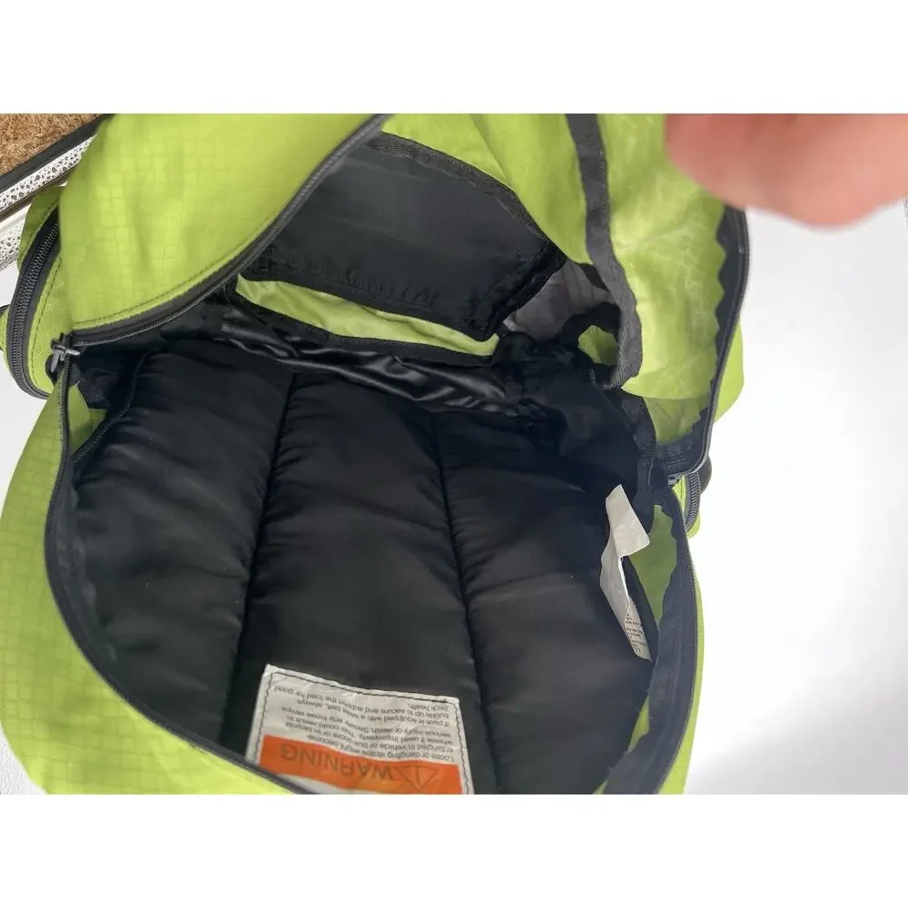 L.L.Bean Dragonfly Daypack Backpack Chartreuse Lime Green Reflective NWOT
